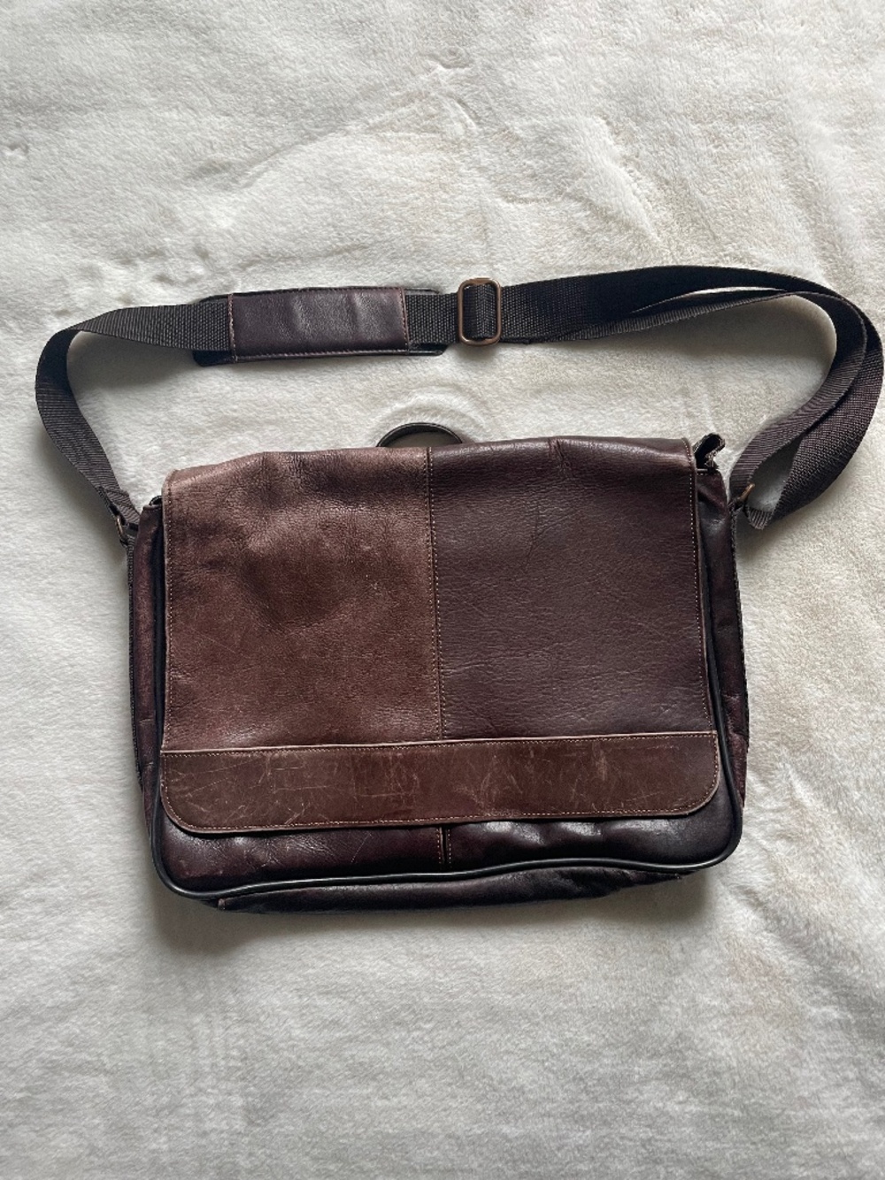 Vintage Brown Genuine Leather Messenger / Laptop Bag / Satchel